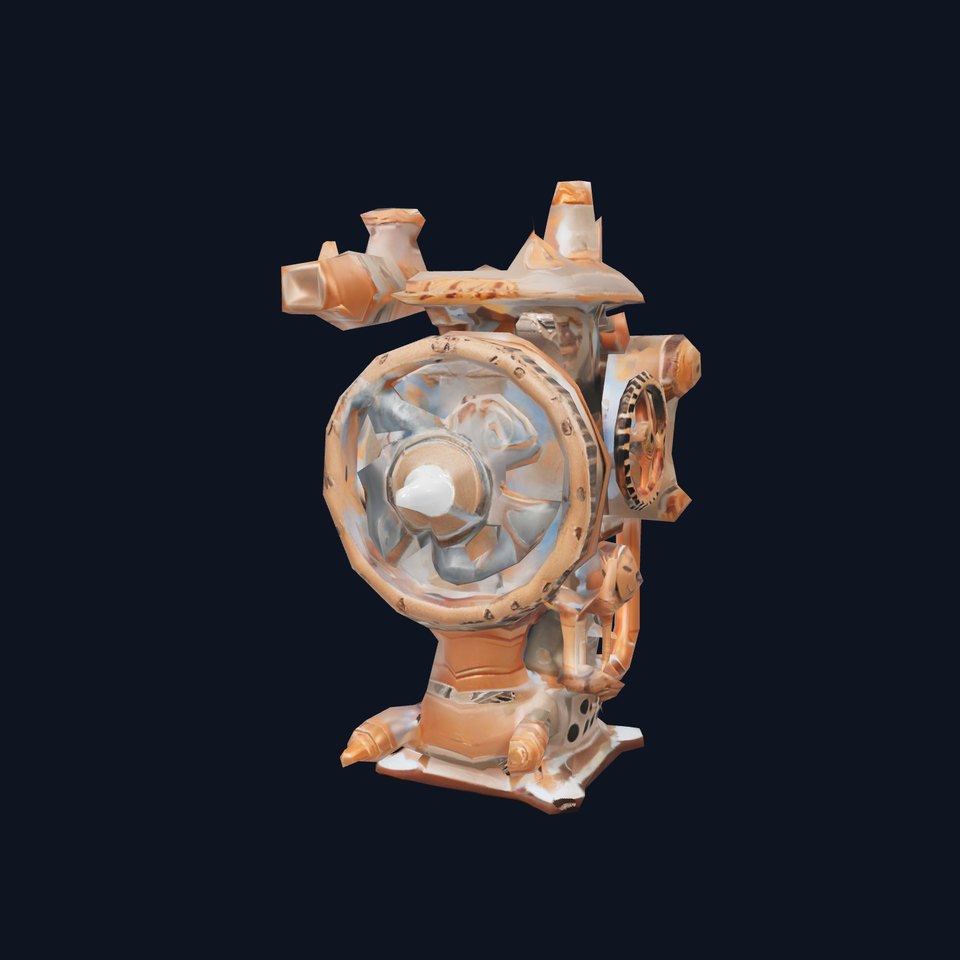 Steampunk Engine Model Pack with Intricate Detailing